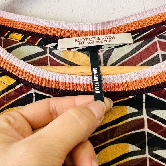 Scotch & Soda Ruffle Sleeve Blouse Sheer Small - Picture 8 of 9